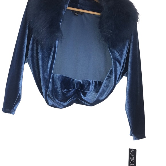 Tahari Arthur S. Levine Teal Shrug coat , Size XL - Picture 3 of 16